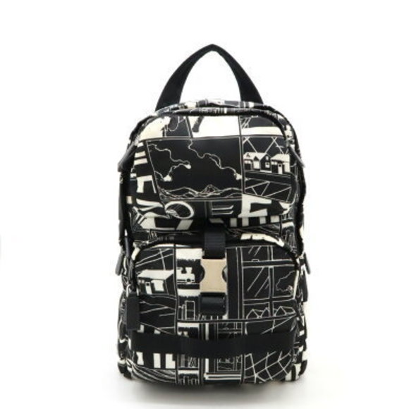 Prada TESSUTO COMICS body bag Shoulder Bag comic nylon black - Picture 1 of 8